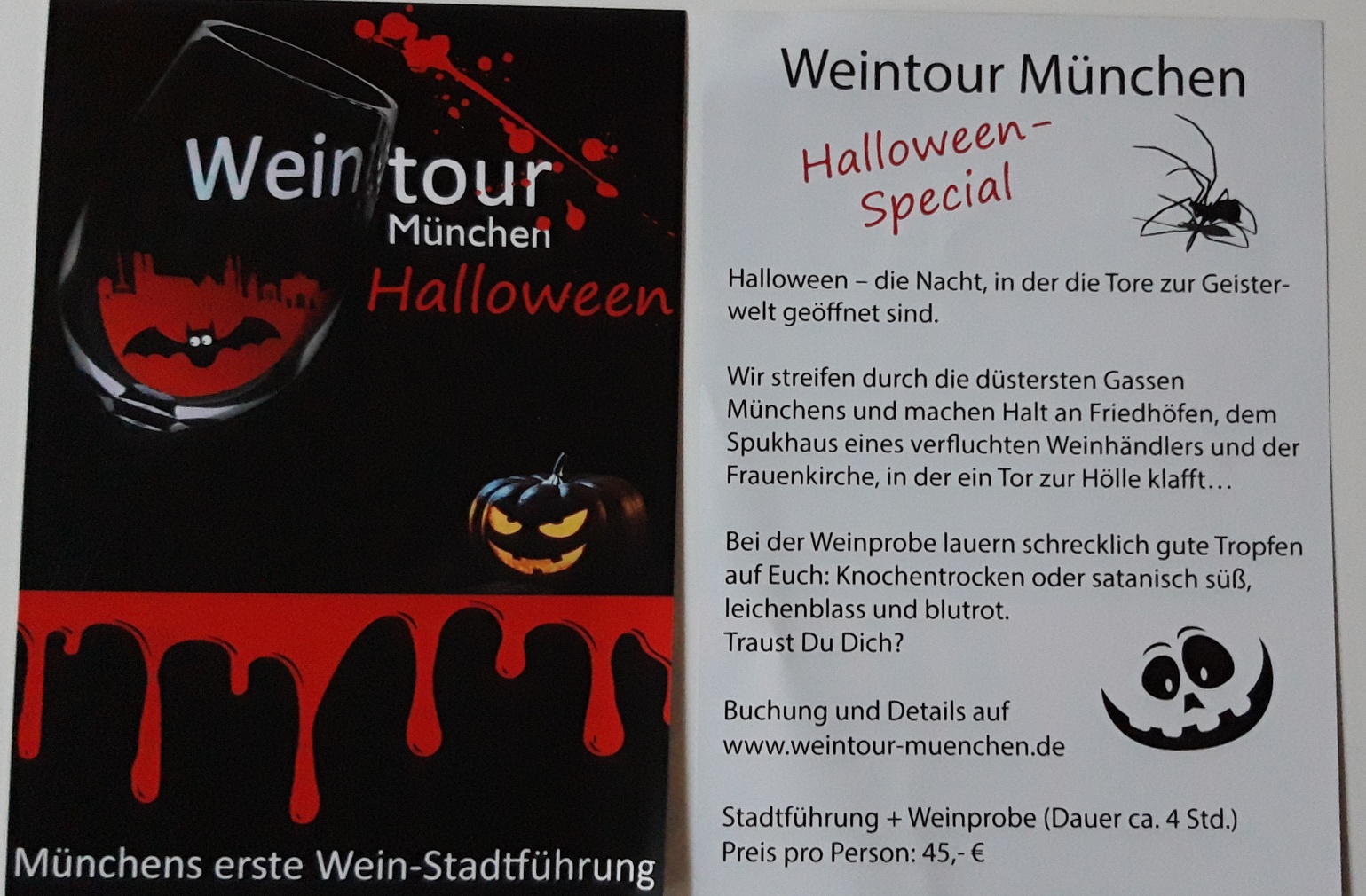 Flyer Weintour München Halloween